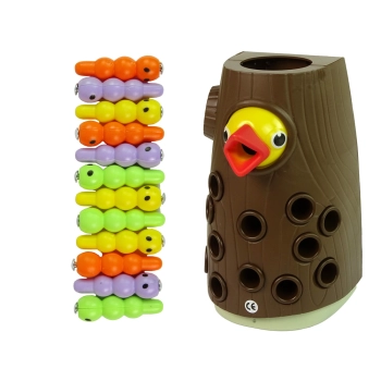 Gra Zręcznościowa Magnetyczna Złap Robaczka Nakarm Ptaszka Dzięcioł