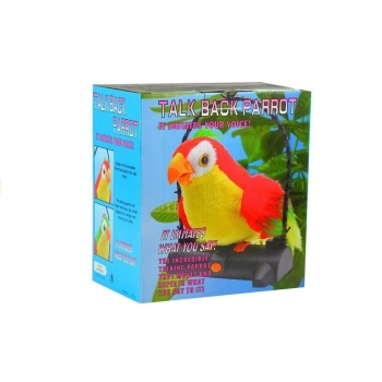 Papuga Pleciuga Ptaszek Powtarza Słowa Czerwona