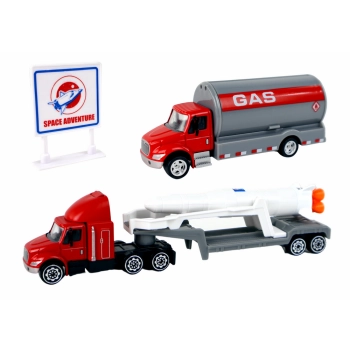 Zestaw Figurek Kosmos Ciężarówka Rakieta 15 El.