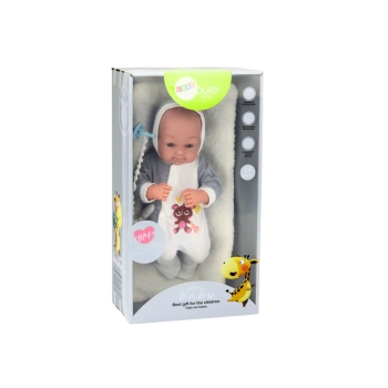 Lalka Bobas Ze Smoczkiem Kocyk Body Akcesoria Zestaw 35 cm