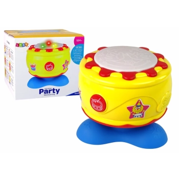 Duży Interaktywny Bębenek Muzyczny Światełka 19 cm