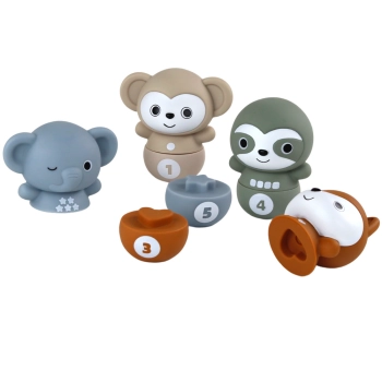 Miękkie Kręgle Gra Zręcznościowa Dla Malucha Zwierzątka 6szt