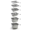 Pojemnik GN 1/2 stalowy Kitchen Line wys. 200 mm - Hendi 806357