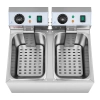 Frytownica podwójna gastronomiczna elektryczna 230 V 2 x 3200W 2 x 8 L