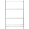 Regał warsztatowy chromowany ażurowy 4 półki + 4 maty do 1 t 1000 kg 120x45x180 cm