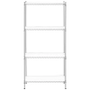 Regał warsztatowy chromowany druciany 4 półki + 4 maty do 1 t 1000 kg 90x45x180 cm