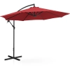 Parasol ogrodowy na wysięgniku okrągły uchylny śr. 300 cm bordowy