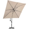 Parasol ogrodowy na wysięgniku kwadratowy 250 x 250 cm kremowy