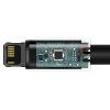 Przewód kabel w oplocie do iPhone USB - Lightning 1m - cały czarny