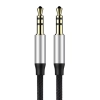 Kabel przewód audio stereo Yiven M30 AUX 3.5mm Mini Jack 1.5m - srebrno-czarny