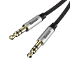 Kabel przewód audio stereo Yiven M30 AUX 3.5mm Mini Jack 1.5m - srebrno-czarny