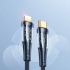 Kabel przewód z inteligentnym wyłącznikiem USB-C - iPhone Lightning 1.2m - czarny