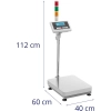 Waga platformowa magazynowa z kolumną sygnalizacyjną świetlną LCD 300kg / 0.005kg
