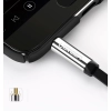 Płaski kabel przewód audio AUX 3.5mm mini jack 3m srebrny