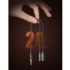 Rozdzielacz kabla słuchawkowego 2x AUX 3.5mm mini jack 25cm czarny