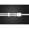 Rozdzielacz słuchawkowy 3.5mm mini jack AUX + mikrofon stereo 20cm srebrny