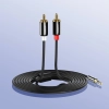 Kabel przewód audio 3.5mm mini jack - 2RCA 3m czarny