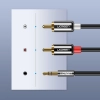 Kabel przewód audio 3.5mm mini jack - 2RCA 3m czarny
