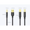 Kabel przewód do drukarki USB 2.0 - USB-B 1.5m czarny