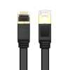 Płaski patchcord kabel przewód sieciowy LAN STP RJ45 Cat 7 10Gbps 10m czarny