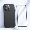 Etui pokrowiec do iPhone 13 Pro Max obudowa na tył i przód + szkło hartowane czarny