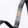 Płaski kabel sieciowy patchcord LAN RJ45 Ethernet Cat. 6 12m czarny