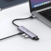 Rozdzielacz portów HUB USB - 4x USB 3.0 szary