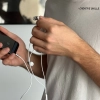 Słuchawki zestaw słuchawkowy z pilotem i mikrofonem 3,5 mm mini jack biały