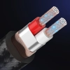 Kabel przewód przejściówka audio TRS mini jack 3.5mm - jack 6.35mm 2m szary