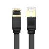 Kabel sieciowy internetowy płaski patchcord U/FTP Cat. 7 10Gb/s 0.5m czarny