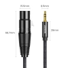 Kabel przewód audio 3.5mm mini jack (męski) - XLR (żeński) 1m czarny