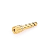 Adapter przejściówka z 3.5 mm mini jack na 6.3 mm jack złoty