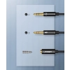 Przejściówka rozdzielacz AUX 3.5 mm mini jack na mikrofon i słuchawki czarny