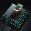 Szybki kabel sieciowy LAN RJ45 cat.8 40Gbps plecionka 1m czarny