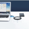 Kabel przewód USB - USB 2.0 1m czarny
