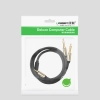 Kabel przewód audio mini jack 3.5 mm - 2 x jack 6.35mm 2m szary