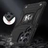 Etui pancerny pokrowiec do Samsung Galaxy S23 Ultra uchwyt magnetyczny Ring Armor czarny