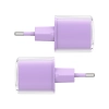 Ładowarka sieciowa z wyświetlaczem PD 30W GaN3 USB-C fioletowa