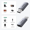 Adapter przejściówka audio na słuchawki USB-A do miniJack 3.5mm szary