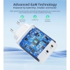 Ładowarka sieciowa GaN 2x USB-C PD 65W biała