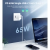 Ładowarka sieciowa GaN 2x USB-C PD 65W biała