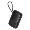 Powerbank Qpow Pro+ 10000mAh z kablem USB-C i wyświetlaczem - czarny
