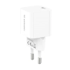 Ładowarka sieciowa 100-240V PD USB-C 20W biała