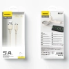 Kabel przewód do iPhone wzmacniany SR USB-A - Lightning 5A 1m beżowy