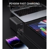 Powerbank stacja zasilania 27000 mAh 2x USB-A 2x USB-C 100W - czarny