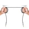 Kabel przewód audio AUX do głośnika 2x mini jack 3.5mm męski 1.2m - czarny
