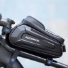 Sakwa rowerowa na ramę pancerna z kieszonką na telefon nawigację 1.7l + pokrowiec - czarna