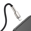Kabel przewód Cafule Series Metal Data USB-A - iPhone Lightning 2.4A 1m - czarny