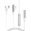 Słuchawki przewodowe z mikrofonem i pilotem USB-C 1.2m - białe