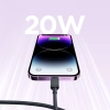 Kabel przewód Multi-Color Series A14 USB-C - iPhone Lightning 20W 1.2 m - czarny